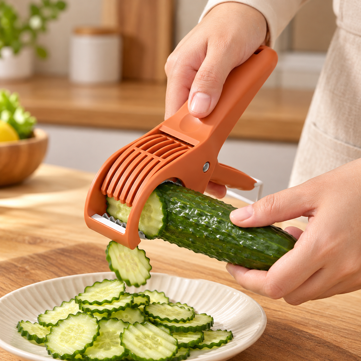 🥕 Vegetable Slicer | Sharp Stainless Steel Blades | Fast Effortless Food Prep