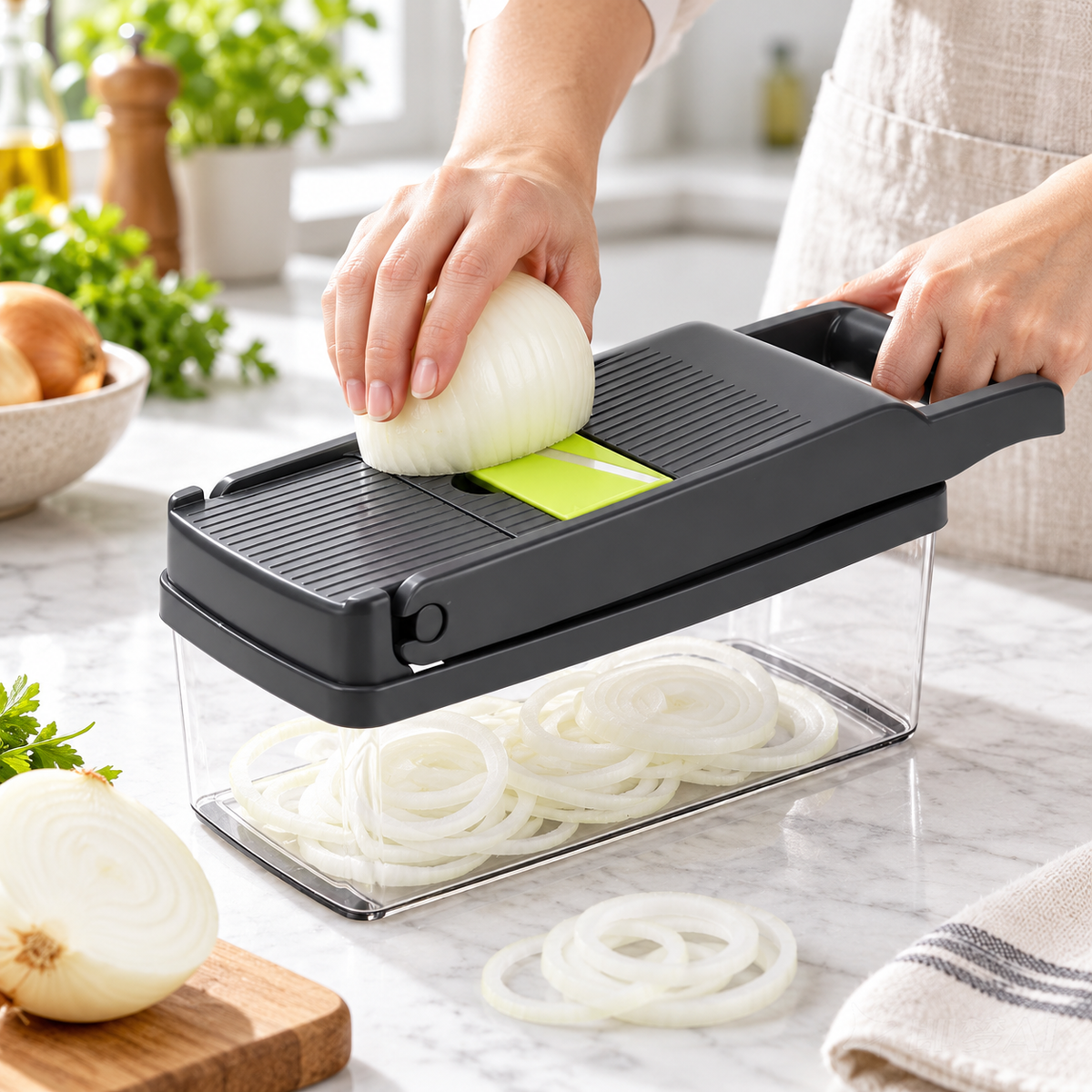 🥕 Multi-Function Vegetable Slicer | Stainless Steel Prep Tool | Fast Kitchen Cutting | Home Cook Essential | Clean Even Slices