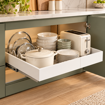 🍳 Expandable Cookware Organizer | Adjustable Kitchen Storage Rack