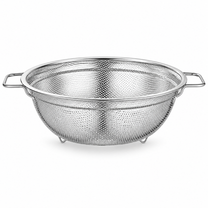🥗 Stainless Steel Colander | Fine-Mesh Kitchen Strainer | Everyday Food Prep