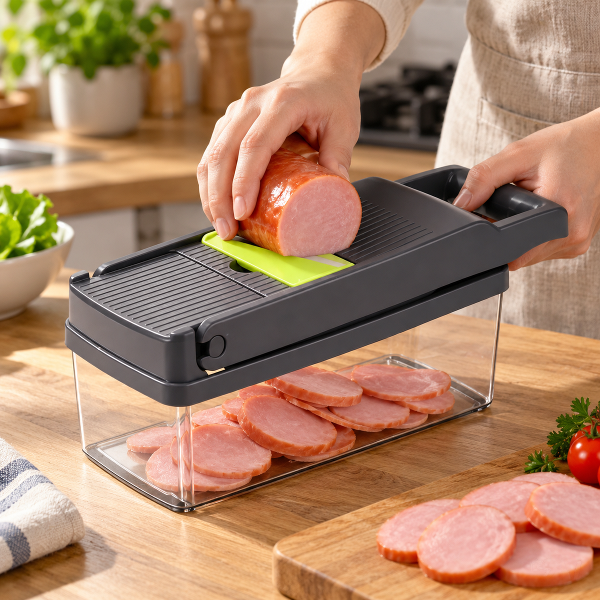 🥕 Multi-Function Vegetable Slicer | Stainless Steel Prep Tool | Fast Kitchen Cutting | Home Cook Essential | Clean Even Slices