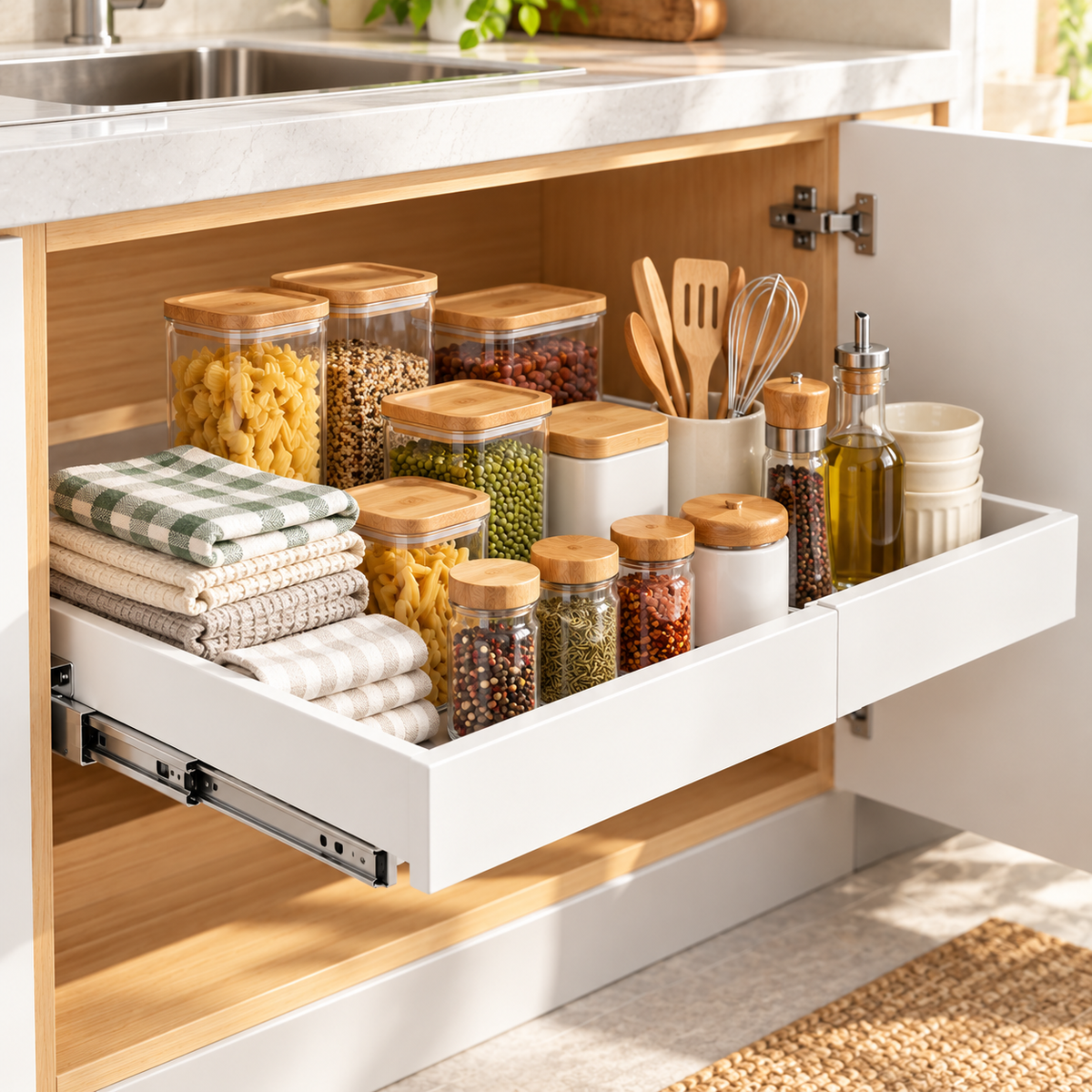 🍳 Expandable Cookware Organizer | Adjustable Kitchen Storage Rack