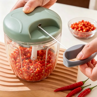 🧄 Manual Garlic Chopper | Stainless Steel Blades | Everyday Kitchen Prep
