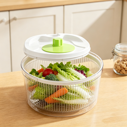 🥗 Salad Spinner | Clear Food-Grade Bowl | Everyday Kitchen Prep
