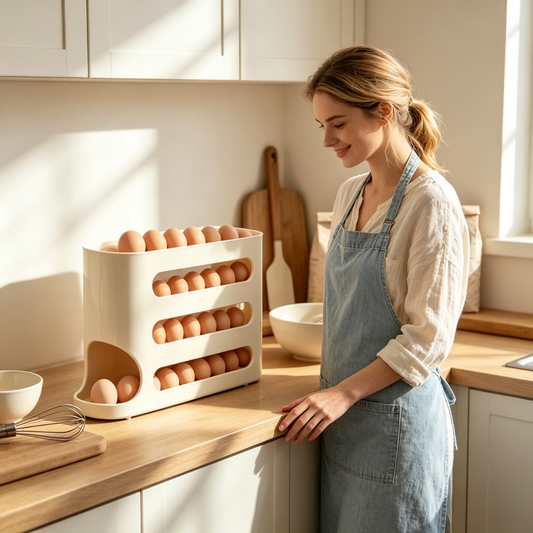 🥚 Egg Organizer | Space-Saving Storage | Fridge & Countertop Use