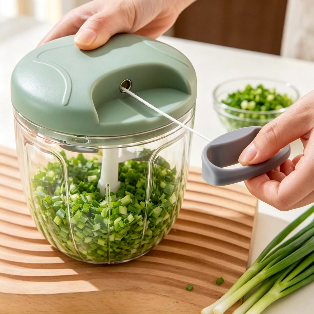 🧄 Manual Garlic Chopper | Stainless Steel Blades | Everyday Kitchen Prep