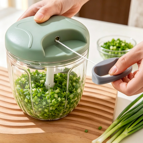 🧄 Manual Garlic Chopper | Stainless Steel Blades | Everyday Kitchen Prep