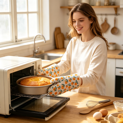 🔥 Heat-Resistant Oven Mitt | Soft Insulated Fabric | Everyday Kitchen Cooking