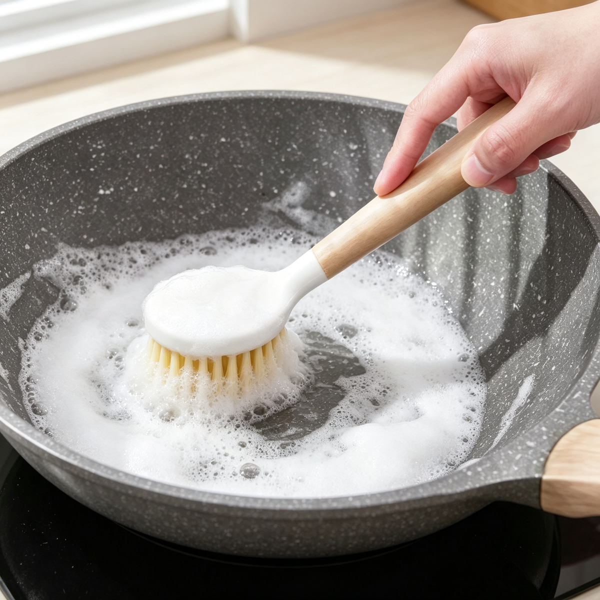 🧽 Dish Scrub Brush | Natural Wood Handle | Everyday Kitchen Cleaning