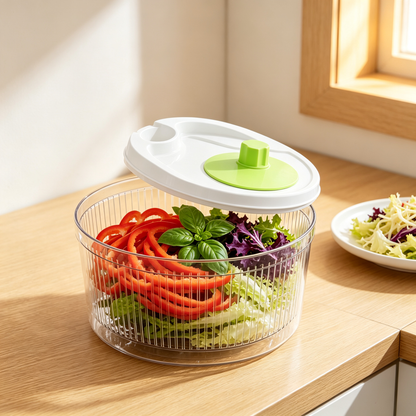 🥗 Salad Spinner | Clear Food-Grade Bowl | Everyday Kitchen Prep