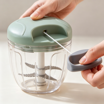 🧄 Manual Garlic Chopper | Stainless Steel Blades | Everyday Kitchen Prep