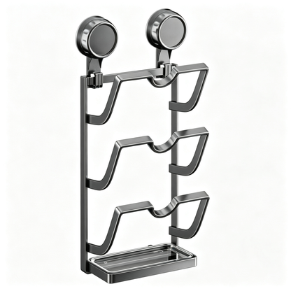 🍳 Wall-Mounted Pot Lid Rack | Space-Saving Metal Organizer | Kitchen Storage