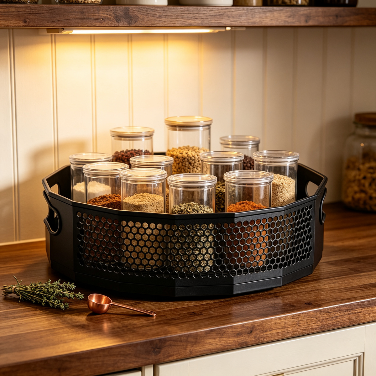 🧂 Rotating Spice Organizer | Space-Saving Kitchen Storage